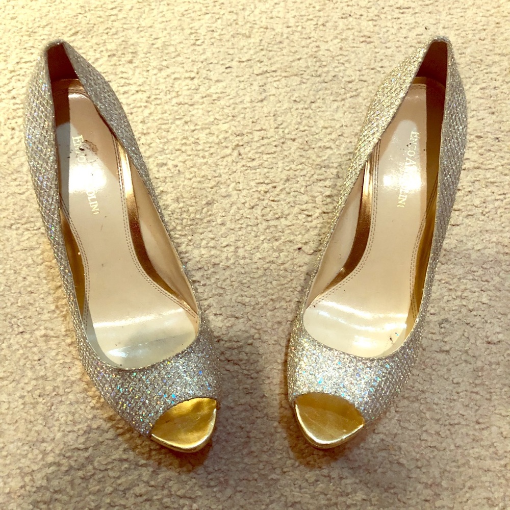 Enzo Angiolini Heels - Size 10 - Gold Sparkle
